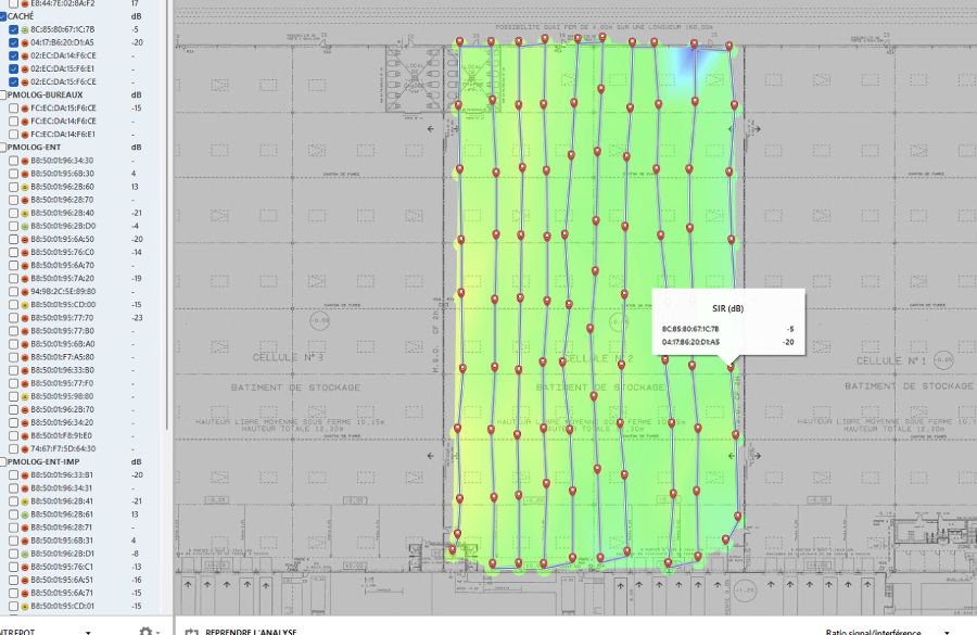 cartographie wi-fi 3D en vue globale